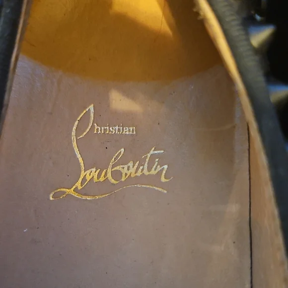 Christian La Boutin Black Studded Slip-On's - Picture 5 of 12